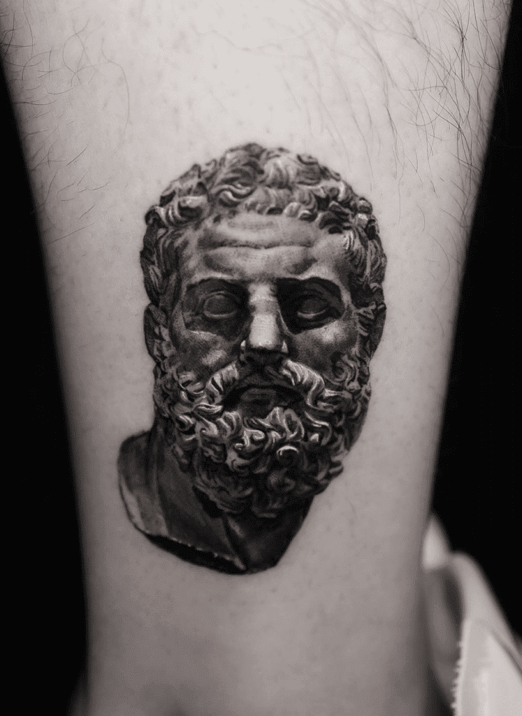 Heracles Statue Greek Mythology Tattoo
