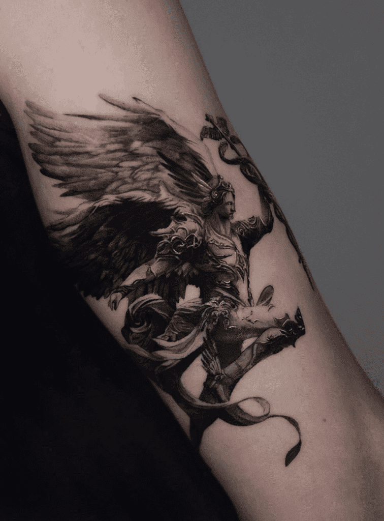 Hermes Wings Greek Mythology Tattoo