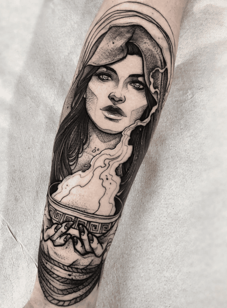 Hestia Greek Mythology Tattoo