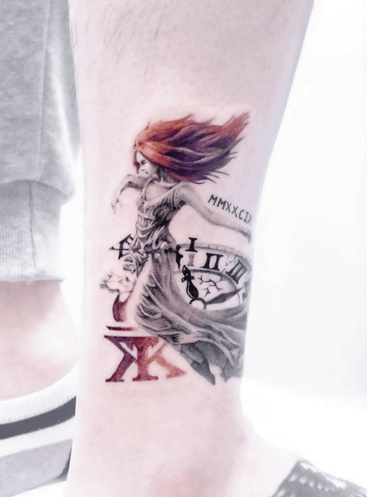 Hestia Red Greek Mythology Tattoo