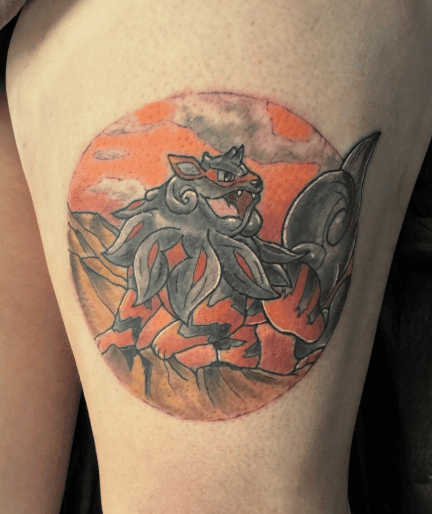 Hisuian Arcanine Frame Hisui Pokémon Tattoo