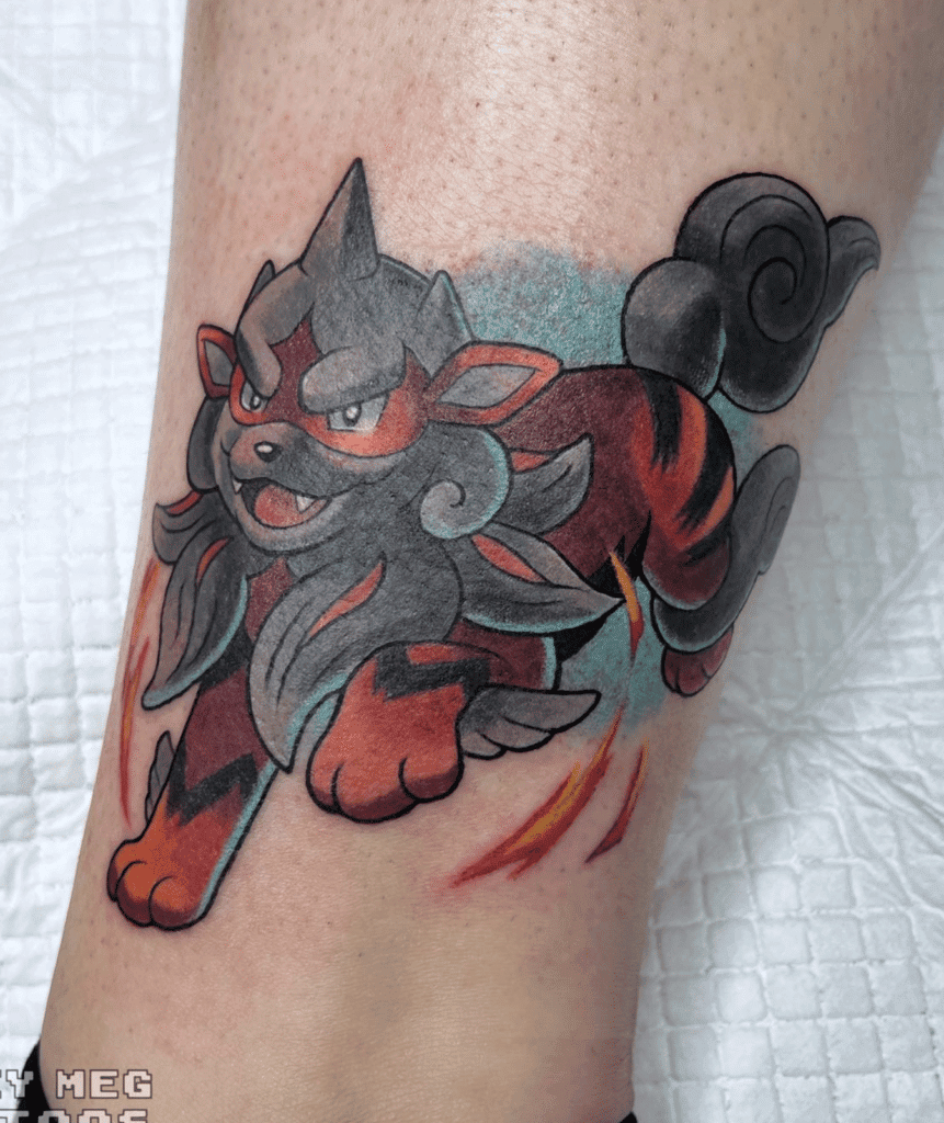 Hisuian Arcanine Hisui Pokémon Tattoo