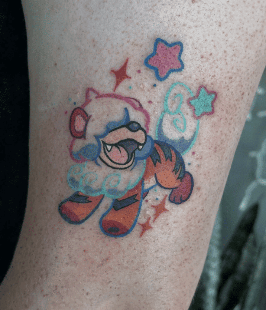 Hisuian Growlithe Happy Hisui Pokémon Tattoo