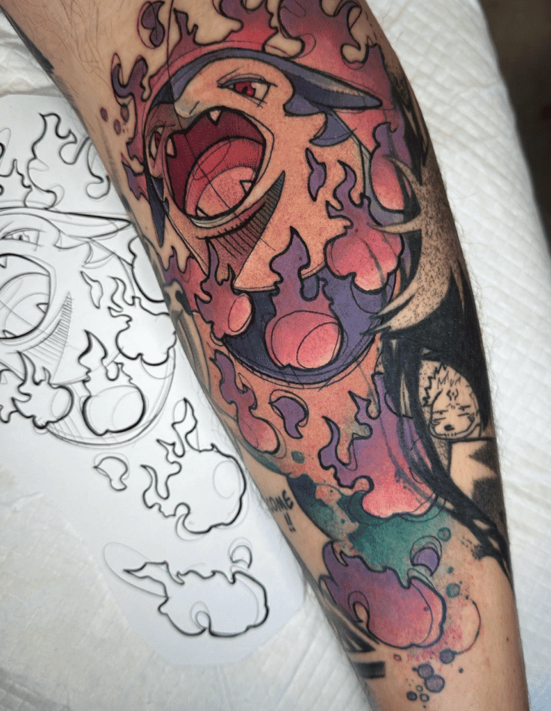 Hisuian Typhlosion Angry Hisui Pokémon Tattoo