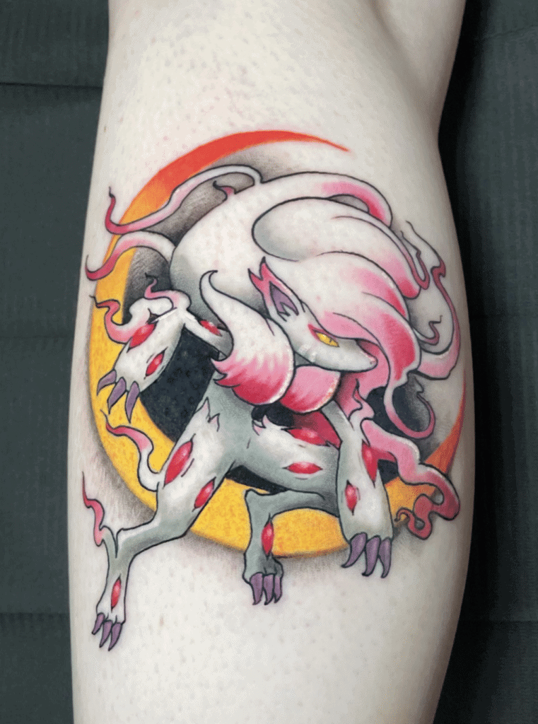 Hisuian Zoroark Moon Hisui Pokémon Tattoo