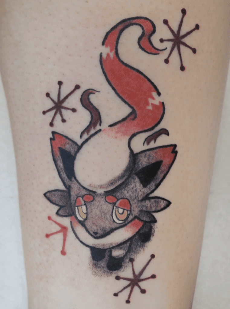 Hisuian Zorua Hisui Pokémon Tattoo