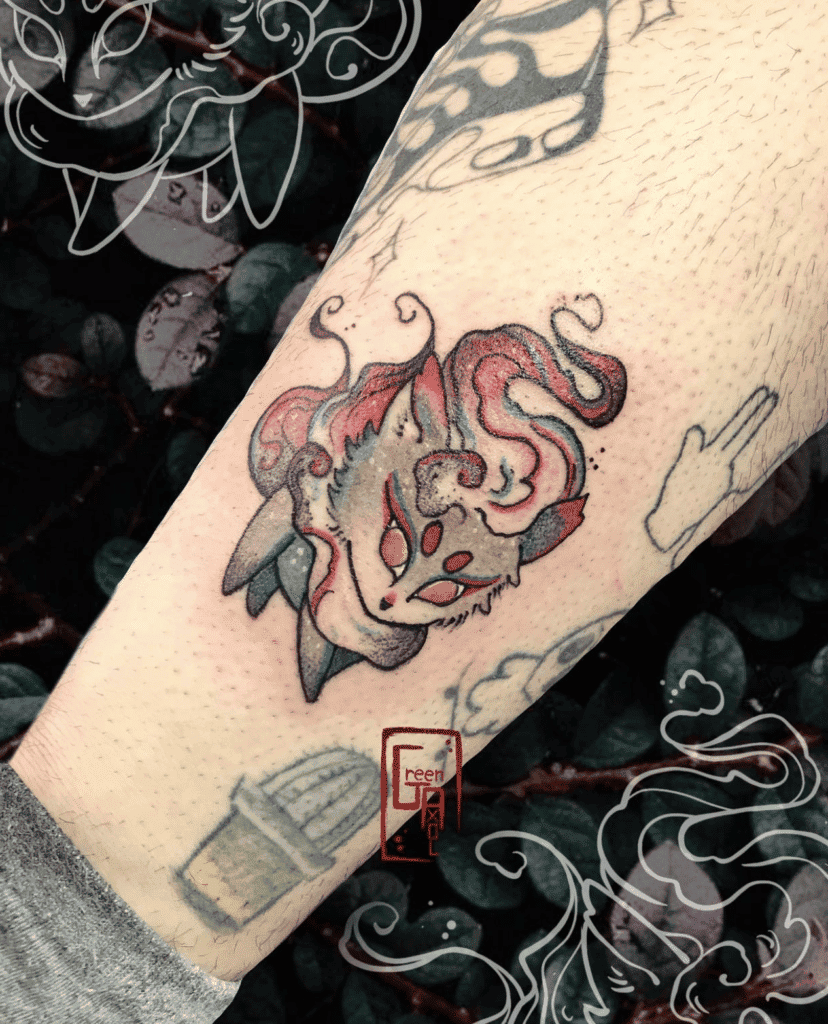 Hisuian Zorua Japanese Hisui Pokémon Tattoo