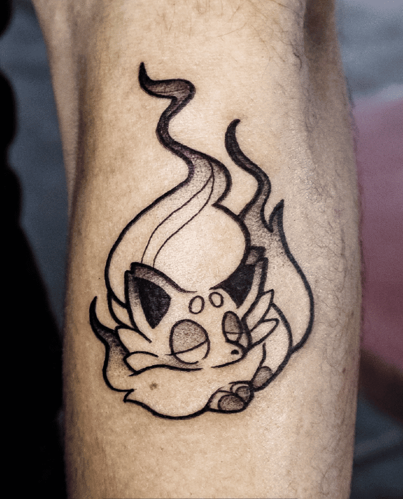Hisuian Zorua Sleep Hisui Pokémon Tattoo