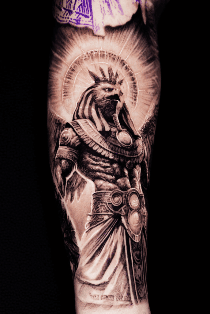 Horus Radiant Egyptian Mythology Tattoo