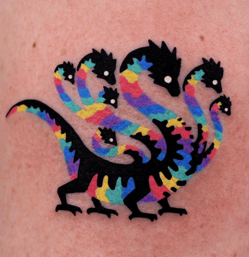 Hydra Colour Greek Mythology Tattoo