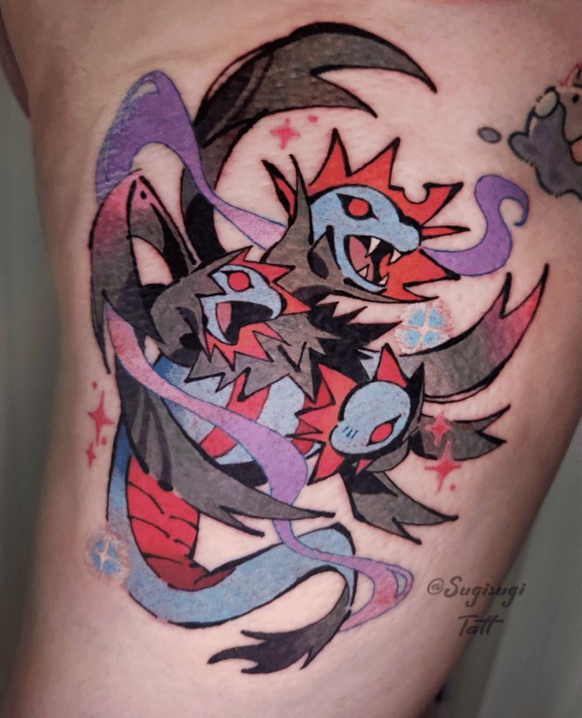 Hydreigon Unova Pokémon Tattoo