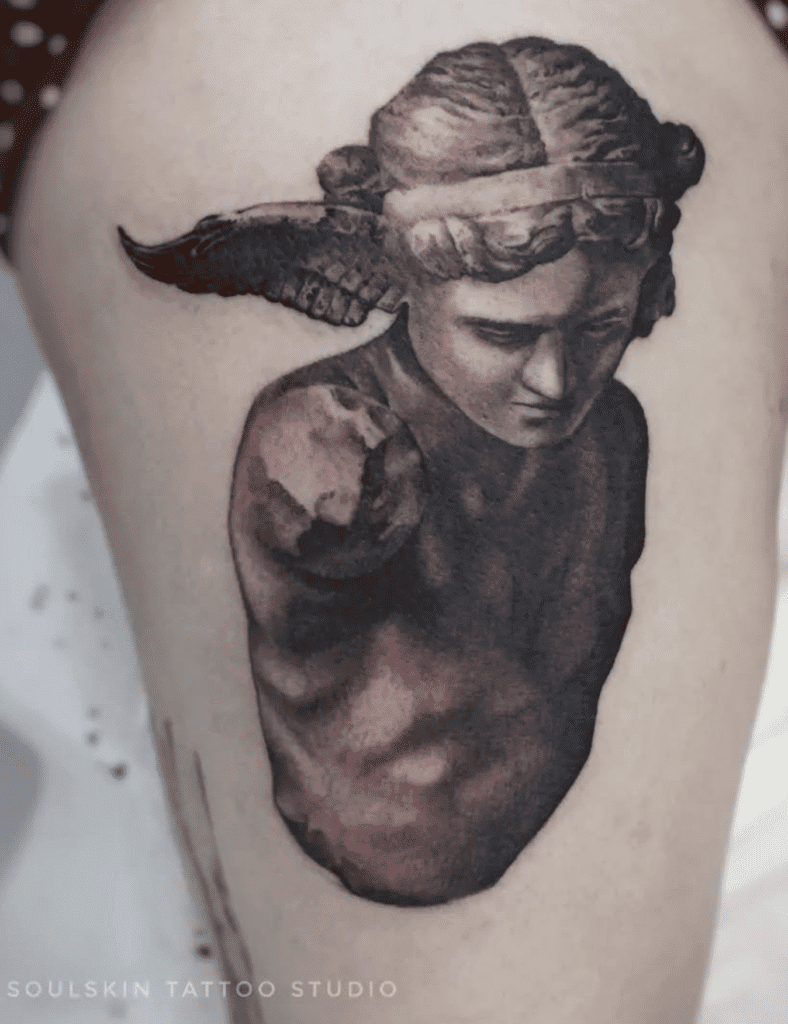 Hypnos Statue Greek Mythology Tattoo