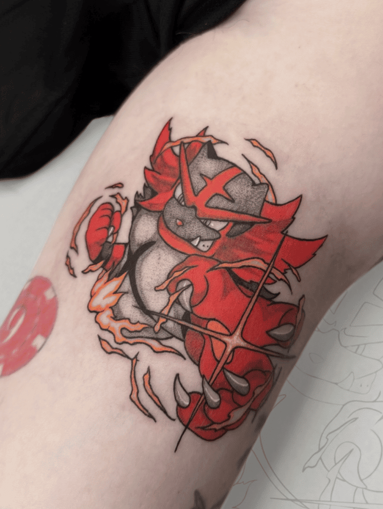 Incineroar Alola Pokémon Tattoo