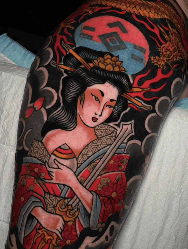 Japanese Amaterasu Mythology Tattoo
