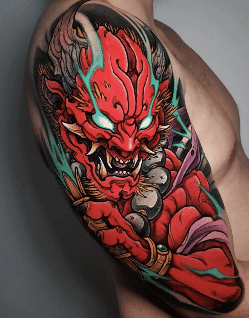 Japanese Mythology Raijin Tattoo