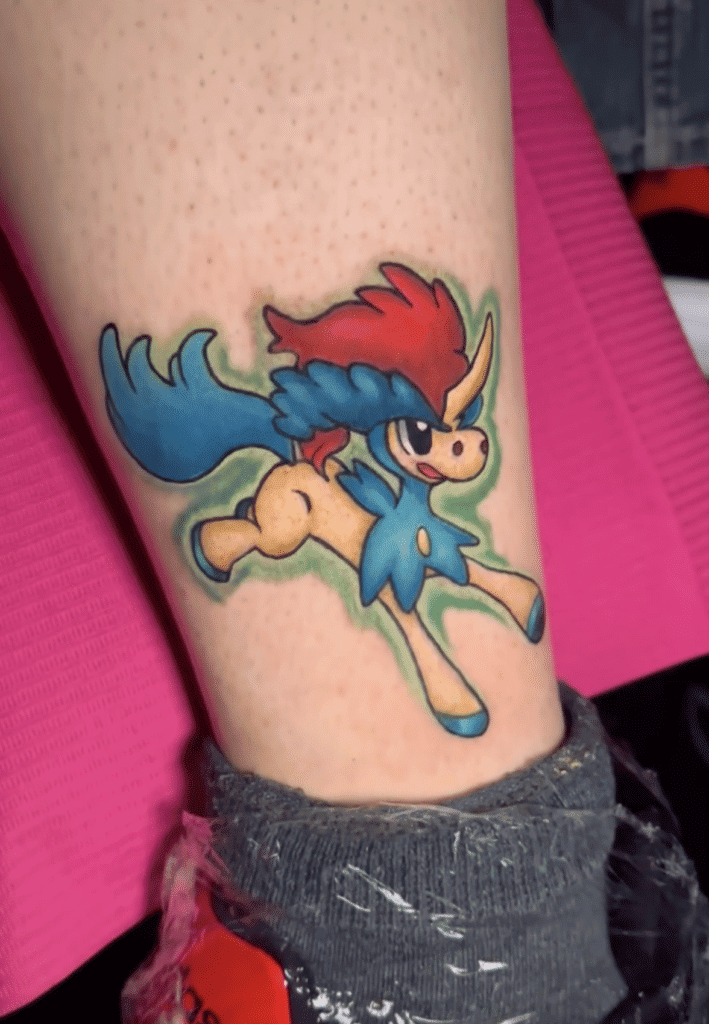 Keldeo Classic Unova Pokémon Tattoo