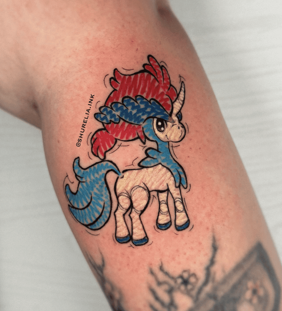 Keldeo Sketch Unova Pokémon Tattoo