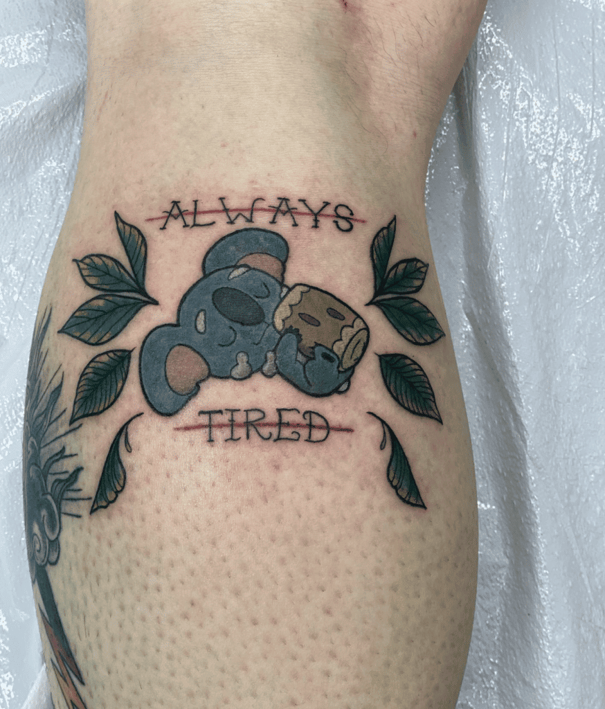 Komala Tired Alola Pokémon Tattoo