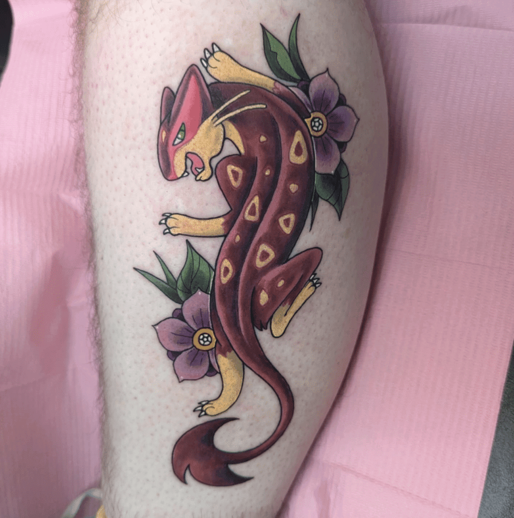 Liepard Traditional Unova Pokémon Tattoo