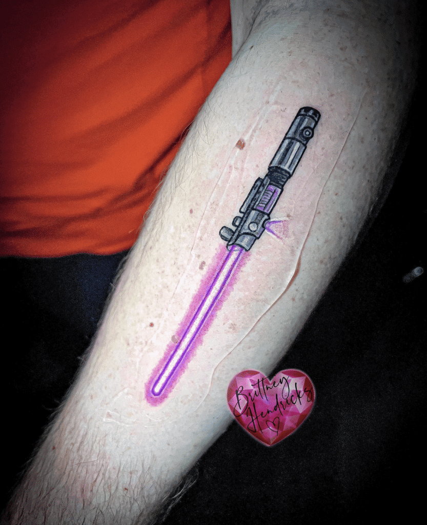 Lightsaber Purple Star Wars Tattoo