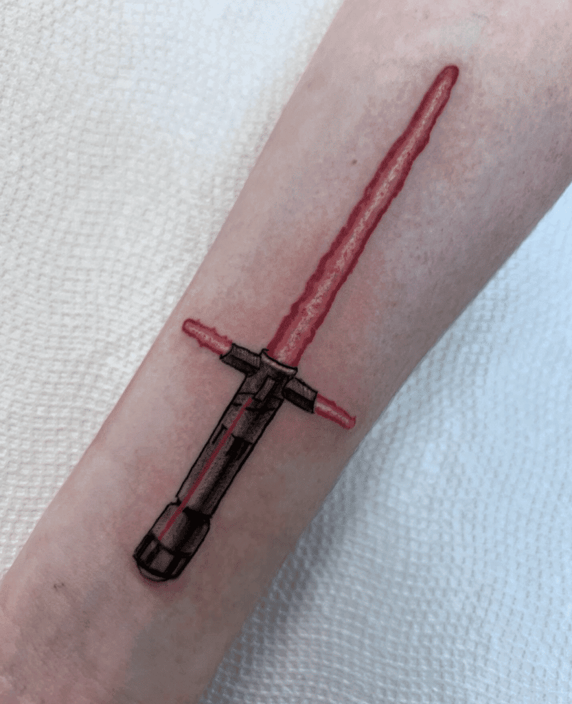 Lightsaber Red Star Wars Tattoo