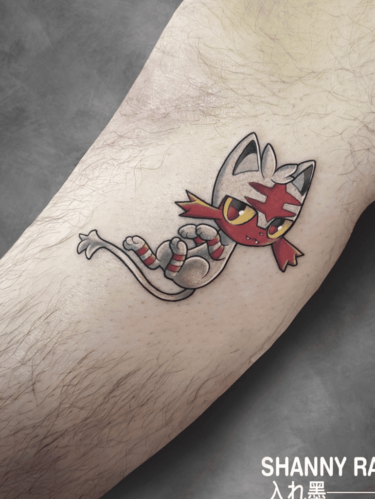 Litten Shiny Alola Pokémon Tattoo