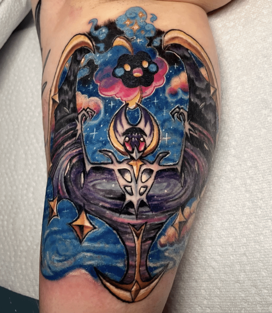 Lunala Cosmog Alola Pokémon Tattoo