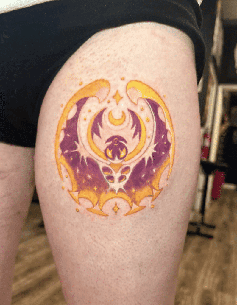Lunala Sigil Alola Pokémon Tattoo
