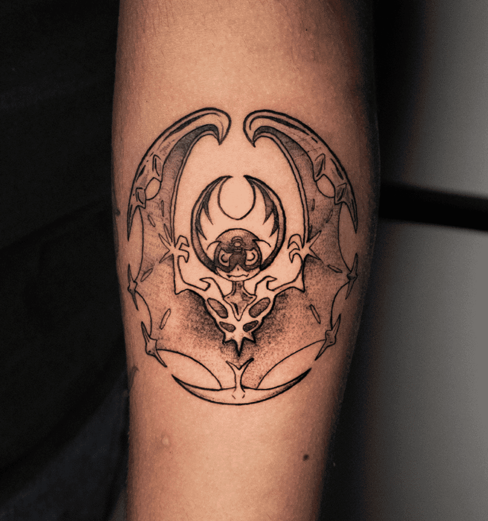 Lunala Simple Alola Pokémon Tattoo