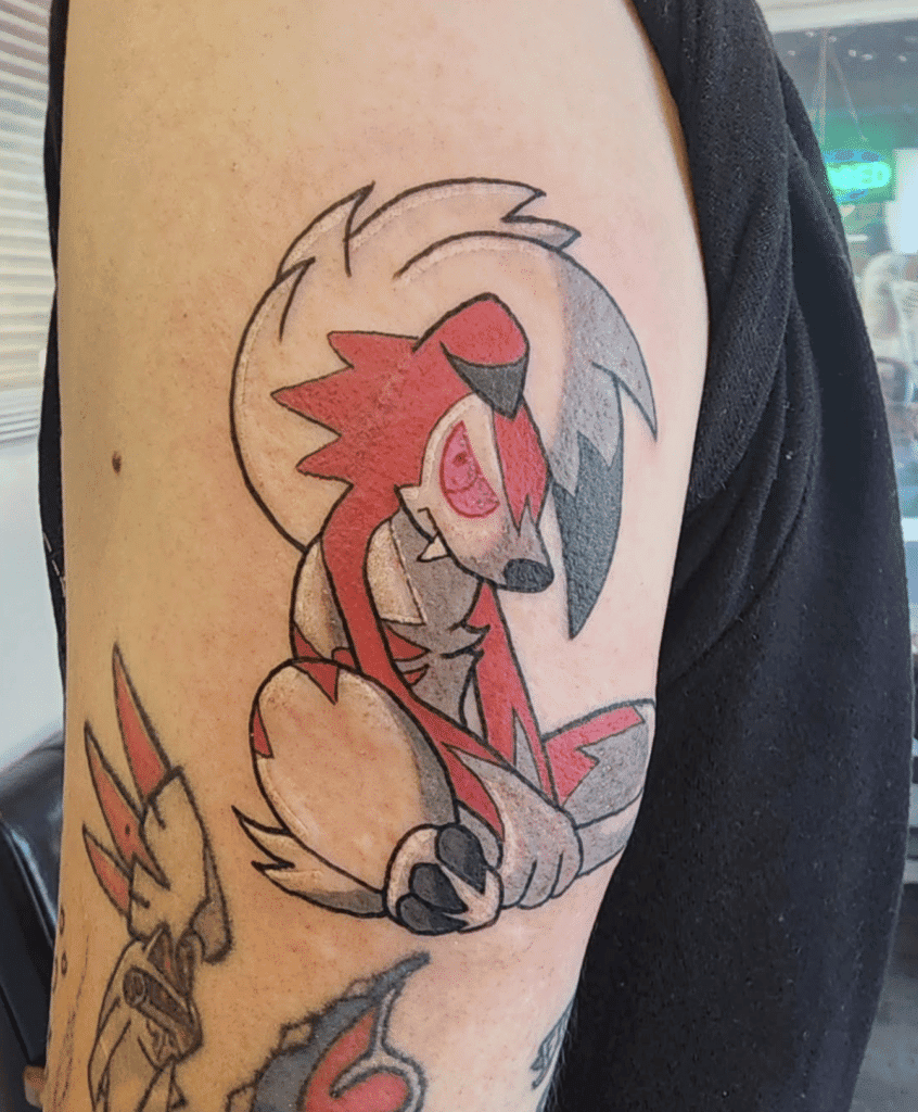 Lycanroc Alola Pokémon Tattoo