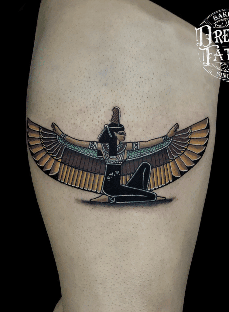 Ma’at Wings Egyptian Mythology Tattoo