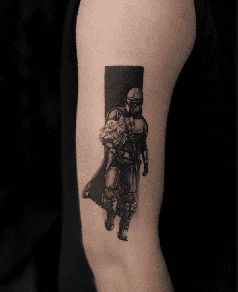 Madalorian Frame Star Wars Tattoo