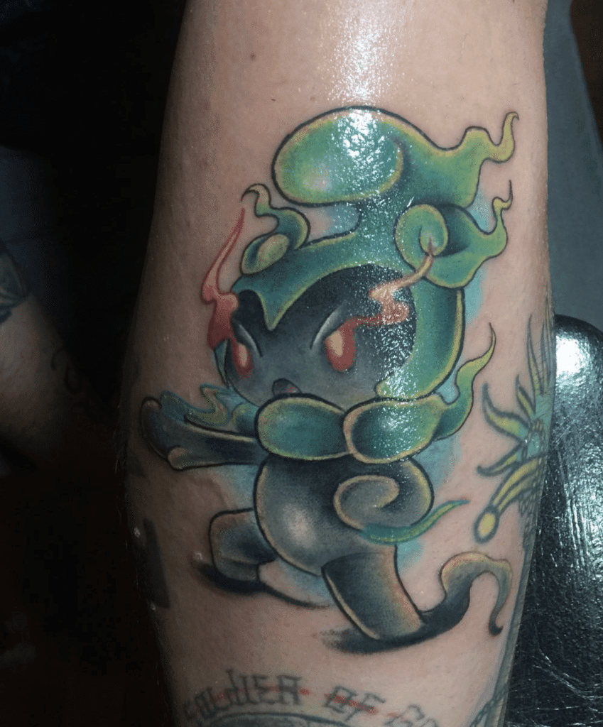 Marshadow Fight Alola Pokémon Tattoo