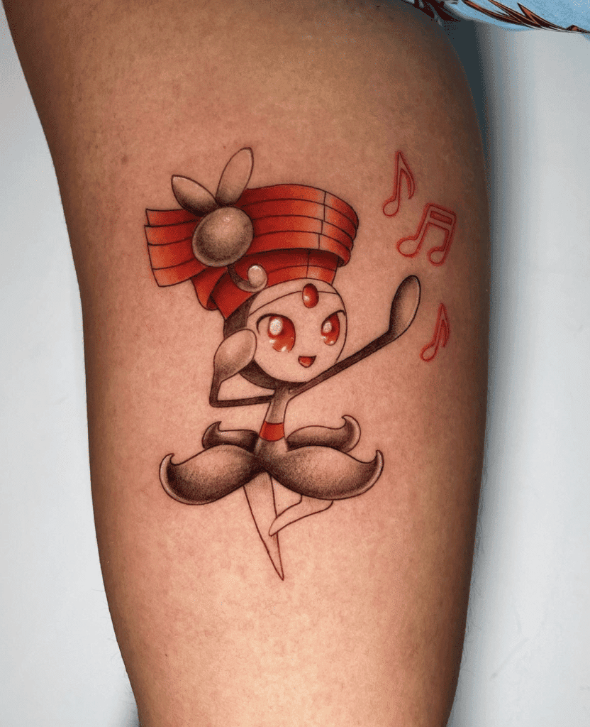 Meloetta Pirouette Unova Pokémon Tattoo