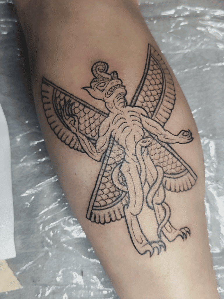 Mesopotamian Pazuzu Mythology Tattoo