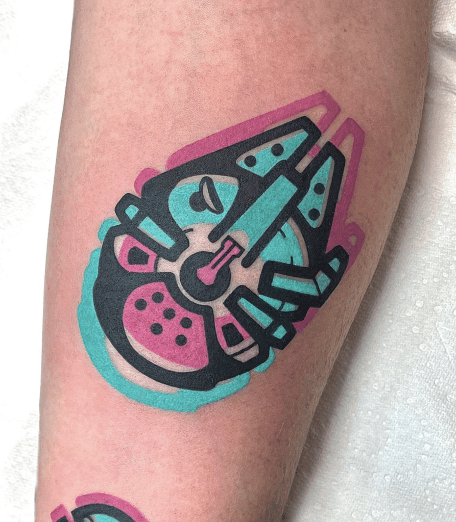 Millennium Falcon Alt Star Wars Tattoo