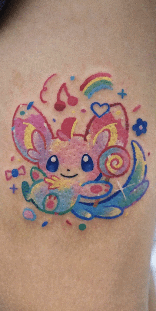 Minccino Cute Unova Pokémon Tattoo