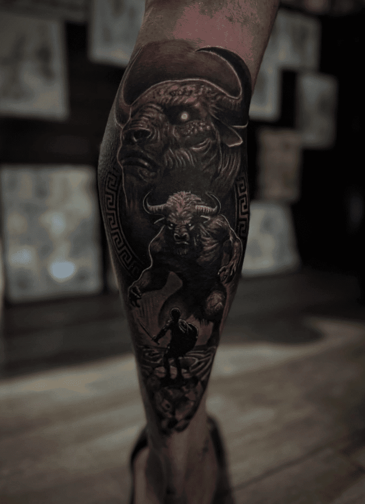Minotaur Greek Mythology Tattoo