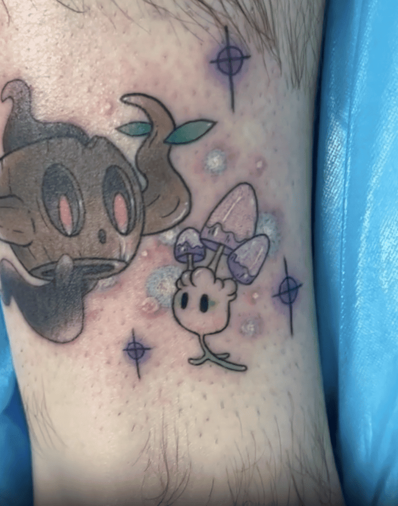 Morelull Ghost Alola Pokémon Tattoo