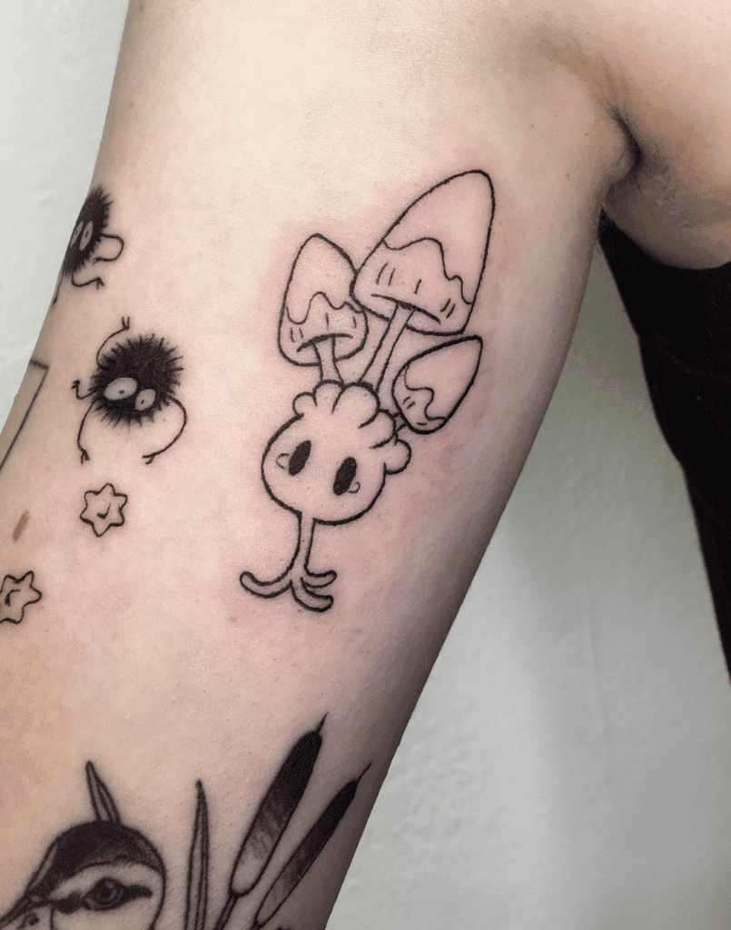 Morelull Simple Alola Pokémon Tattoo