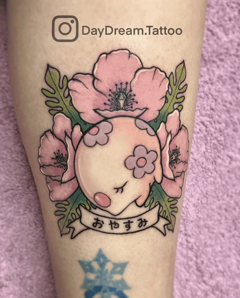 Munna Sleep Unova Pokémon Tattoo