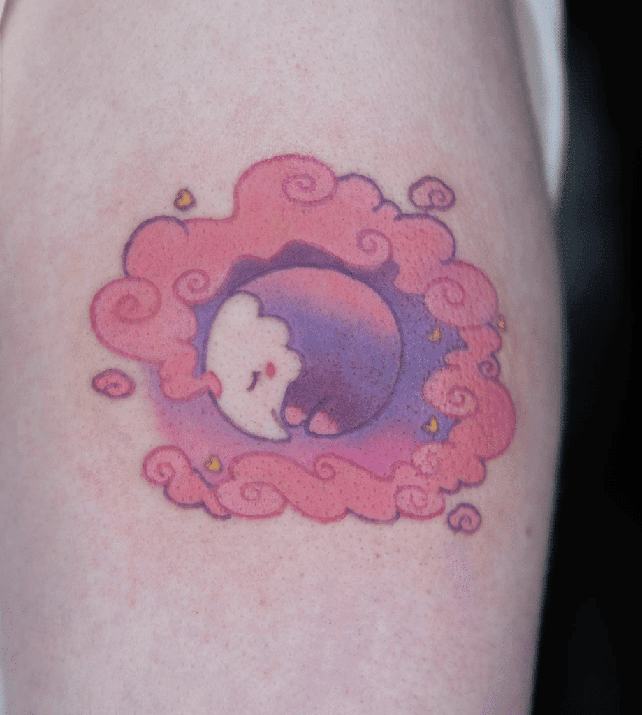 Musharna Cute Unova Pokémon Tattoo
