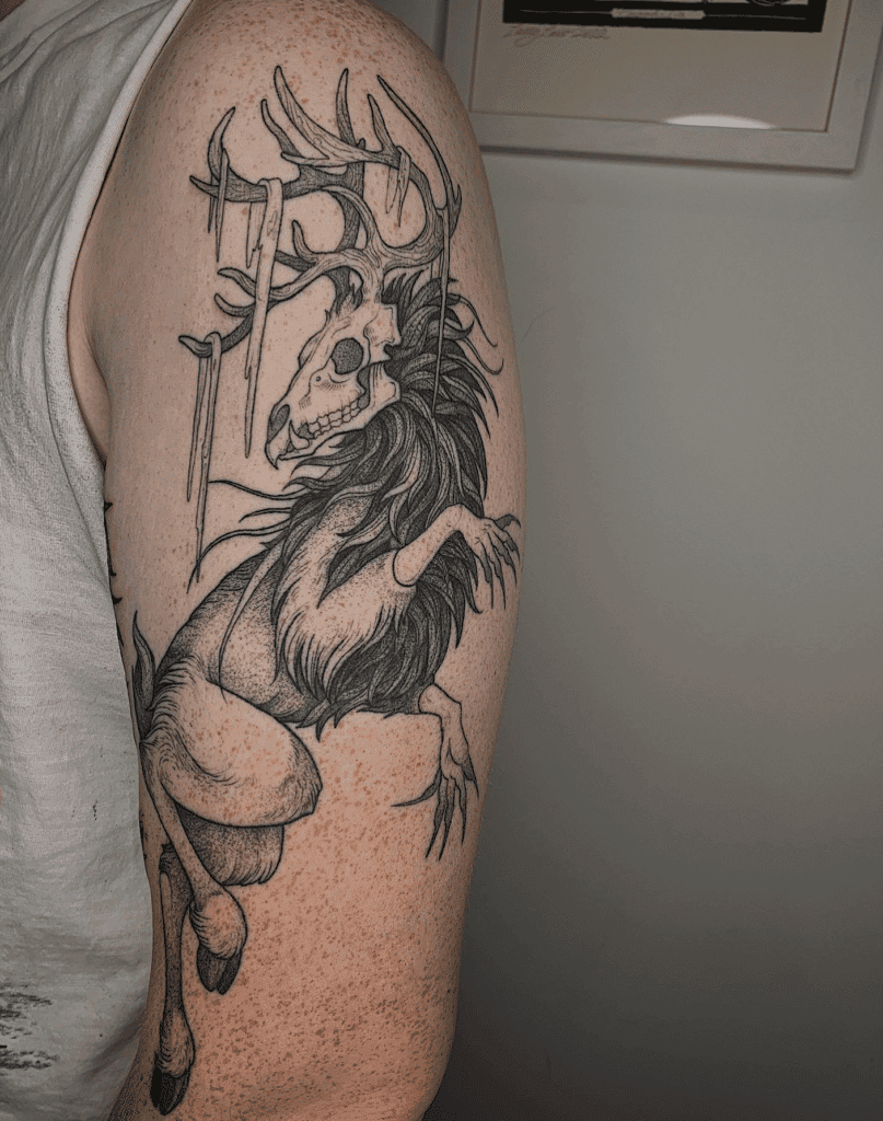 Native American Wendigo Mythology Tattoo