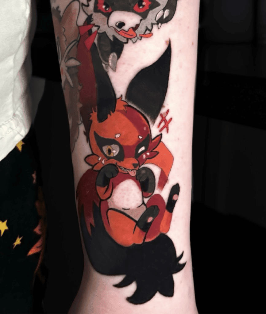 Nickit Cute Galar Pokémon Tattoo