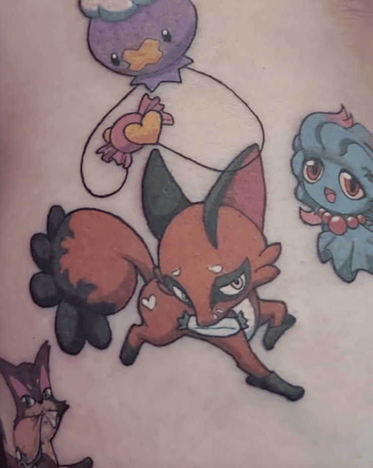 Nickit Galar Pokémon Tattoo