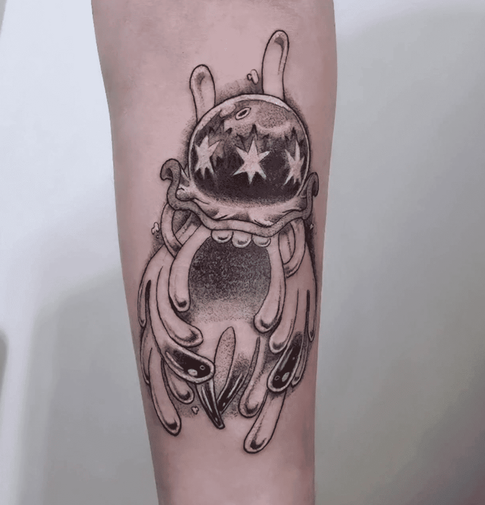 Nihilego Jelly Alola Pokémon Tattoo