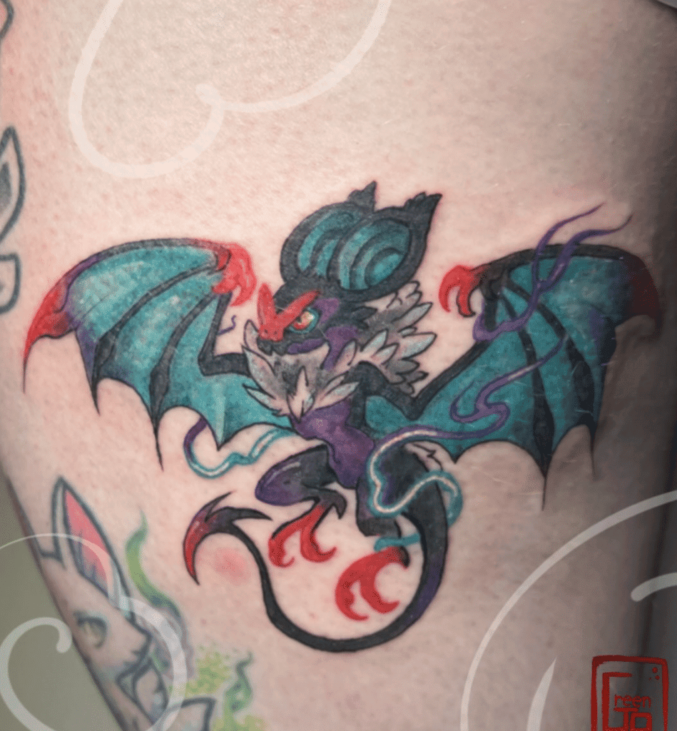 Noivern Japanese Kalos Pokémon Tattoo