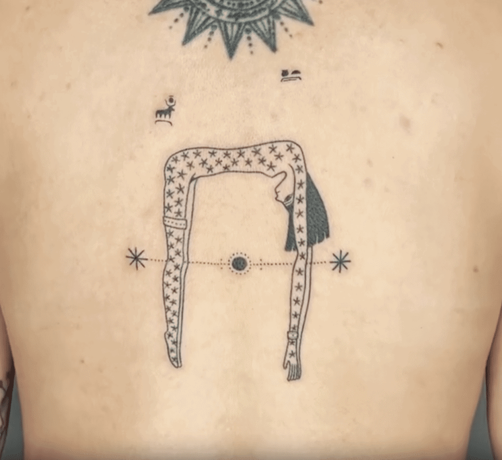 Nut Egyptian Mythology Tattoo