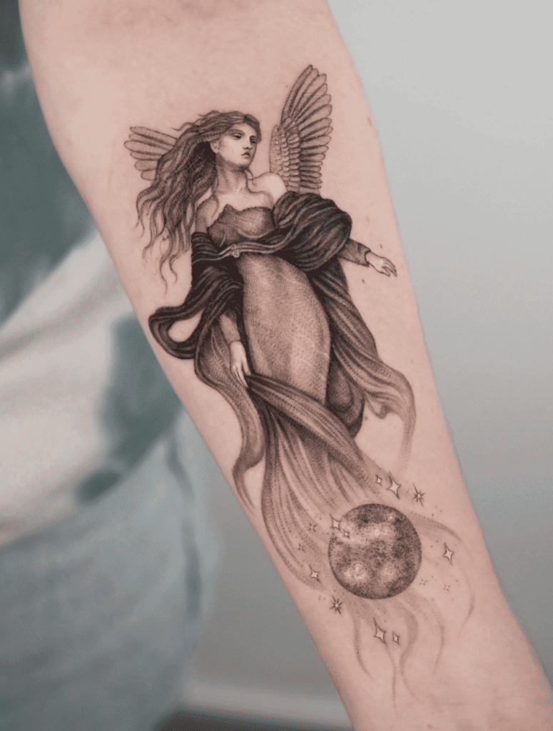 Nyx Greek Mythology Tattoo