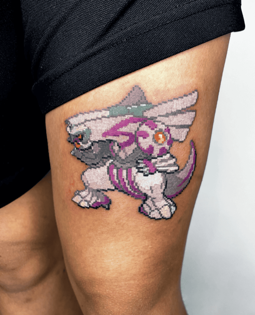 Palkia Pixel Sinnoh Pokémon Tattoo